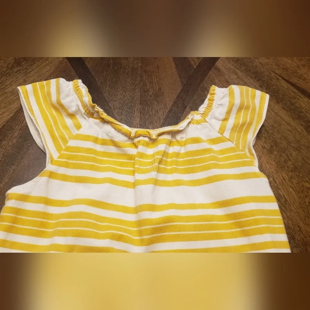 Carter's Yellow Striped Infant 18m One Piece